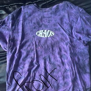 Purple Tie-Dye T-Shirt with Chaos Logo